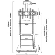 Skill Tech Ultra-Heavy Duty Steel Mobile TV Stand Black - SH75BFS