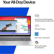 HP (2023) Laptop - 13th Gen / Intel Core i5-1334U / 15.6inch FHD / 512GB SSD / 16GB RAM / Shared Intel Graphics / Windows 11 Home / English Keyboard / Natural Silver / International Version - [15-FD0215DX]