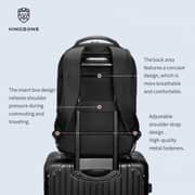 Kingsons Durable Laptop Backpack Black 15.6inch - KS25058-Black