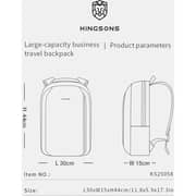 Kingsons Durable Laptop Backpack Black 15.6inch - KS25058-Black