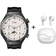 Xcell Elite 7 Smartwatch Silicon Black + Classic TWS Earbuds White