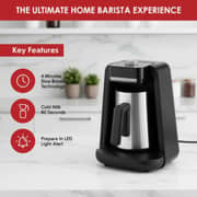 Arzum Okka Rich Pro Turkish Coffee Maker 5 Cups 700 Watt - BlackChrome - OK0026