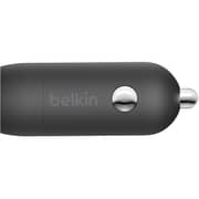 شاحن الأجهزة الذكية للسيارة بيلكن بوست تشارج مدمج مع سلك USB-C إلى Lightning لون أسود CCA004BT1MBK-B5
