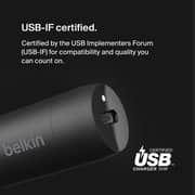 شاحن الأجهزة الذكية للسيارة بيلكن بوست تشارج مدمج مع سلك USB-C إلى Lightning لون أسود CCA004BT1MBK-B5