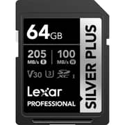 Lexar Professional Silver Plus SDXC UHS-I Memory Card 64GB - LSDSIPL064G-BNNNG