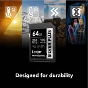 Lexar Professional Silver Plus SDXC UHS-I Memory Card 64GB - LSDSIPL064G-BNNNG