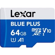 Lexar Blue Plus MicroSDXC UHS-I Memory Card 64GB - LMSBLPL064G-BNANG