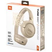 JBL Tune 680NC Wireless On Ear Headphone Beige
