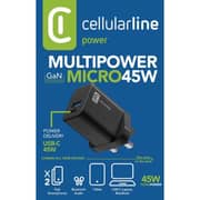 Cellularline Μultipower Charger Black - ACHUSBGAN2PD45WUKK
