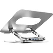 Unitek Laptop Stand With Detachable USB-C Hub Space Grey - D1109B01