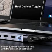 Unitek uHUB15+ USB-C Triple 4K KVM Docking Station Gray - D1106AGY01
