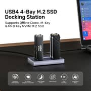 Unitek USB 4 4-Bay M.2 SSD Docking Station - S1243BGY01