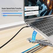 Unitek 7-in-1 USB-C Foldable Laptop Stand With Docking Station Silver - D1137AGY01