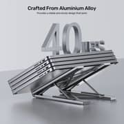 Unitek 7-in-1 USB-C Foldable Laptop Stand With Docking Station Silver - D1137AGY01