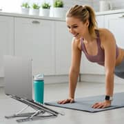 Unitek 7-in-1 USB-C Foldable Laptop Stand With Docking Station Silver - D1137AGY01