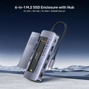 Unitek 6-in-1 USB-C Hub with M.2 SSD Enclosure - D1120A01
