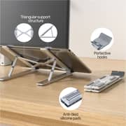 Unitek Mechanical Foldable Laptop Stand Silver - OT155SL