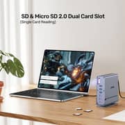 Unitek 15-in-1 DisplayLink Triple 4K Docking Station Space Grey - D1135AGY01