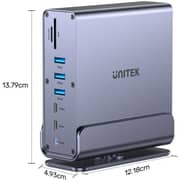 Unitek 15-in-1 DisplayLink Triple 4K Docking Station Space Grey - D1135AGY01