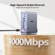 Unitek 15-in-1 DisplayLink Triple 4K Docking Station Space Grey - D1135AGY01