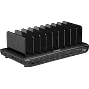 Unitek uCharge 10-Port USB Smart Charging Station Black - P1230CBK01-UK