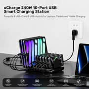 Unitek uCharge 10-Port USB Smart Charging Station Black - P1230CBK01-UK