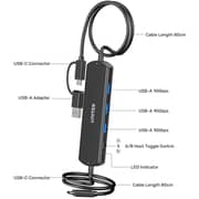 Unitek USB 10Gbps KVM Hub - U1344ABK01