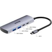 Unitek uHUB Q4 4-in-1 USB-C Hub 2 USB-A & 2 USB-C Ports - H1112DGY01