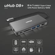 Unitek uHUB O8+ 8-in-1 USB-C Ethernet Hub - D1019B