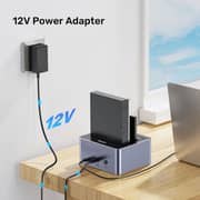 Unitek Dual-Bay SATA Docking Station Space Grey - Y-3027GY01-UK