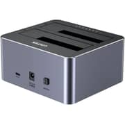 Unitek Dual-Bay SATA Docking Station Space Grey - Y-3027GY01-UK