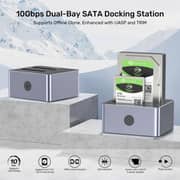 Unitek Dual-Bay SATA Docking Station Space Grey - Y-3027GY01-UK