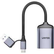 Unitek 2-in-1 Card Reader USB-C/A SD 4.0 Space Grey - R1018E01
