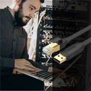 Unitek USB 2.0 to RJ45 Console Rollover Flat Cable 1.8m Black - Y-SP02001B