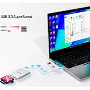Unitek 3 Ports Card Reader USB 3.0 with USB-C Adapter White - Y-9313D