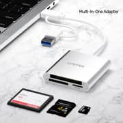 Unitek 3 Ports Card Reader USB 3.0 with USB-C Adapter White - Y-9313D