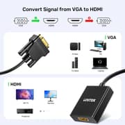 Unitek VGA to HDMI Adapter 18cm Black - V1112ABK01