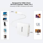 Unitek USB-C To DVI Adapter 15cm Cloud White - V1429A01