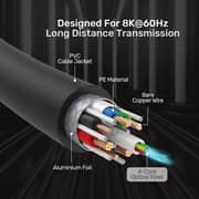 Unitek Fiber Optic 8K HDMI Cable 100m Black - C11085GY01-100M