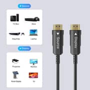 Unitek Fiber Optic HDMI Cable 50m Black - C11072BK-50M