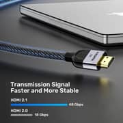 Unitek 8K Braided Nylon HDMI Cable 1m Black - C11093RGY01-1M