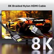 Unitek 8K Braided Nylon HDMI Cable 3m Black - C11093RGY01-3M