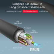 Unitek 8K Fiber Optic DisplayPort 1.4 Cable 15m Black - C1617GY