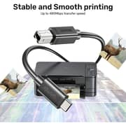 Unitek USB-C To USB-B Printer Cable 1m Black - C14140ABK03-1M