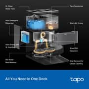 TPLink Robotic Vacuum Cleaner Black - Tapo RV50 Pro Omni