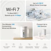 TPLink BE14000 Tri-Band Whole Home Mesh WiFi 7 System - Deco BE68 1Pack