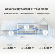 TPLink BE14000 Tri-Band Whole Home Mesh WiFi 7 System - Deco BE68 1Pack