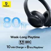 Baseus Bass BH1 Lite Wireless Over Ear Headphones Cosmic Black