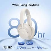 Baseus Bass BH1 NC Wireless Over Ear Headphones Starlight Off-White