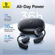 Baseus Eli 2i Fit True Wireless Open Ear Earbuds Cosmic Black
